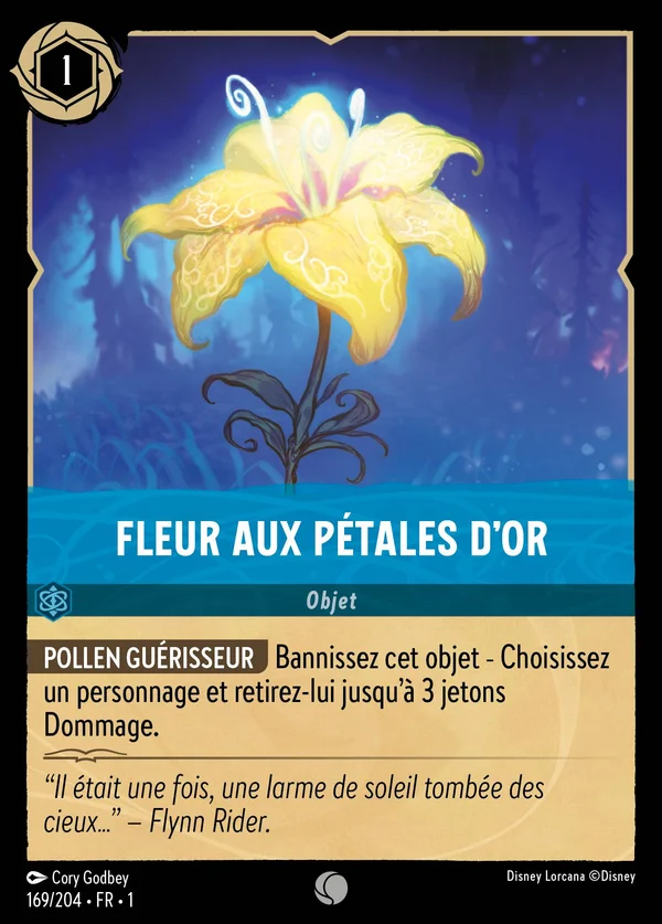 Fleur aux pétales d'or — Disney Lorcana Objet card from The First Chapter