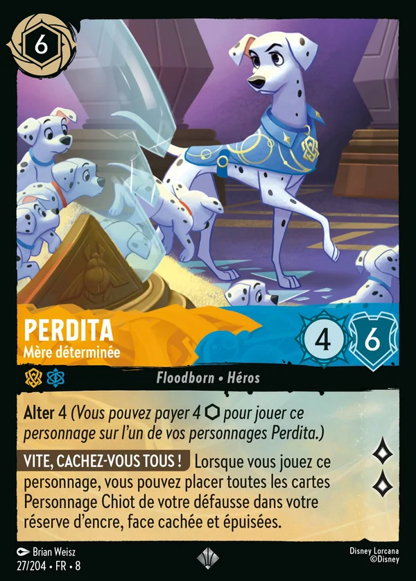 Perdita - Mère déterminée — Disney Lorcana Personnage card from The Reign of Jafar