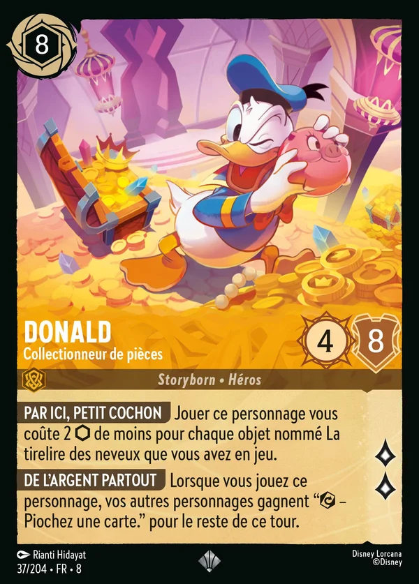 Donald - Collectionneur de pièces — Disney Lorcana Personnage card from The Reign of Jafar