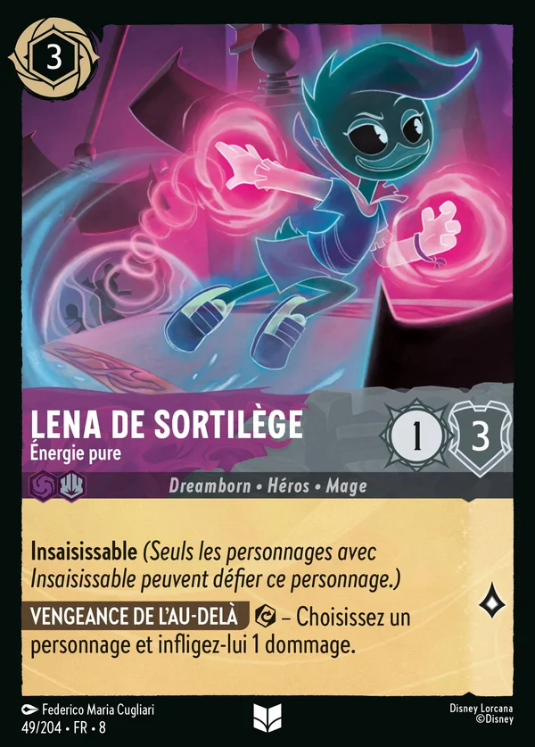 Lena de Sortilège - Énergie pure — Disney Lorcana Personnage card from The Reign of Jafar