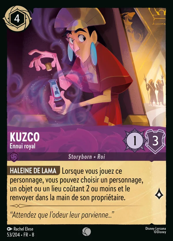 Kuzco - Ennui royal — Disney Lorcana Personnage card from The Reign of Jafar