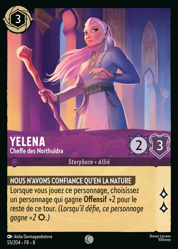 Yelena - Cheffe des Northuldra — Disney Lorcana Personnage card from The Reign of Jafar