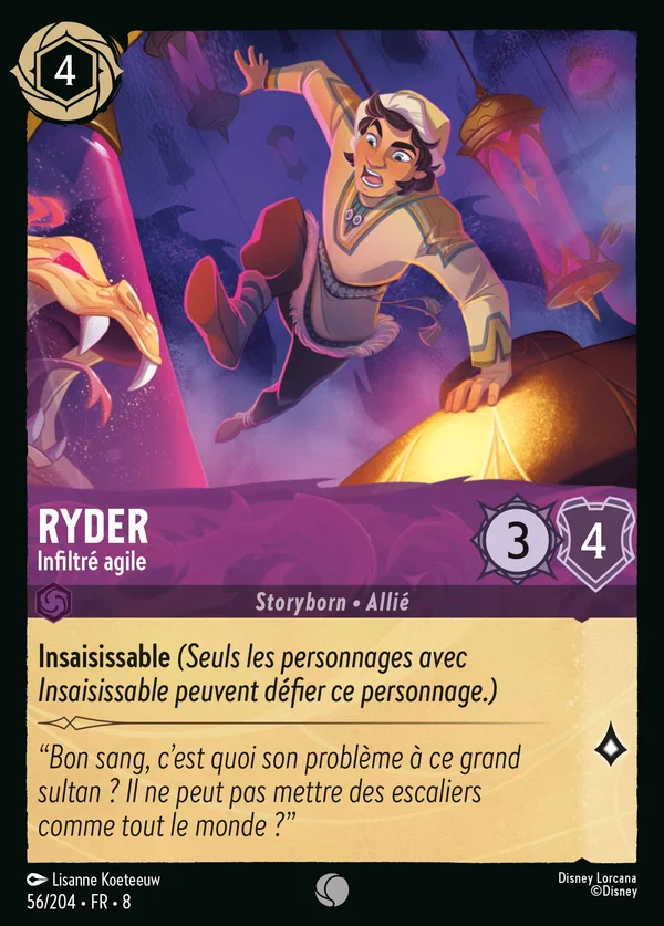 Ryder - Infiltré agile — Disney Lorcana Personnage card from The Reign of Jafar