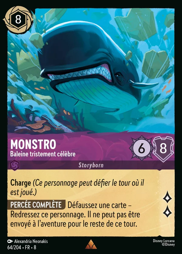 Monstro - Baleine tristement célèbre — Disney Lorcana Personnage card from The Reign of Jafar