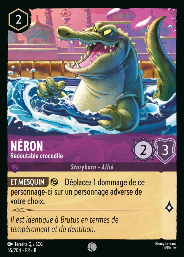 Néron - Redoutable crocodile — Disney Lorcana Personnage card from The Reign of Jafar
