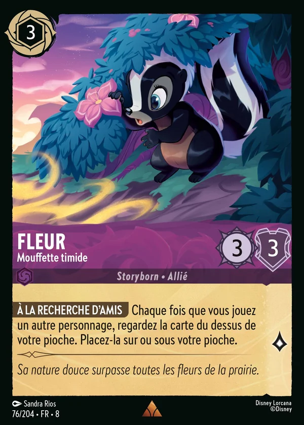 Fleur - Mouffette timide — Disney Lorcana Personnage card from The Reign of Jafar