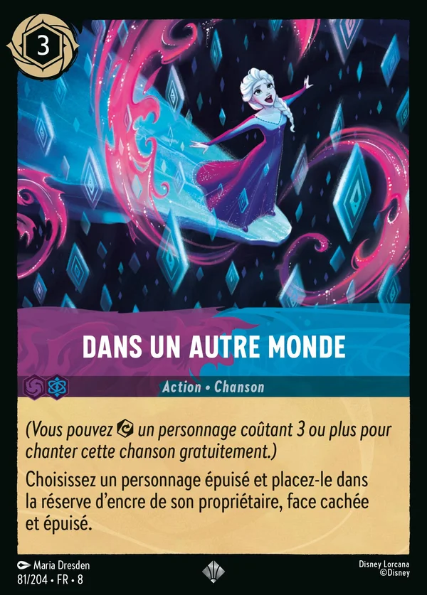 Dans un autre monde — Disney Lorcana Action card from The Reign of Jafar