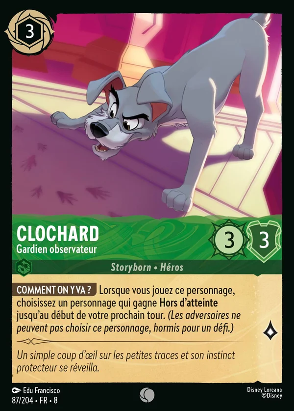 Clochard - Gardien observateur — Disney Lorcana Personnage card from The Reign of Jafar