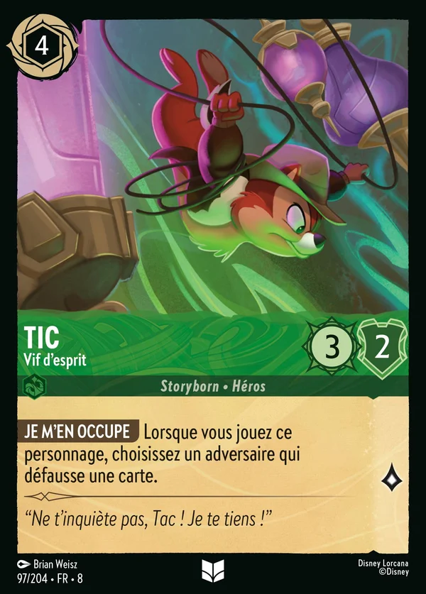 Tic - Vif d'esprit — Disney Lorcana Personnage card from The Reign of Jafar