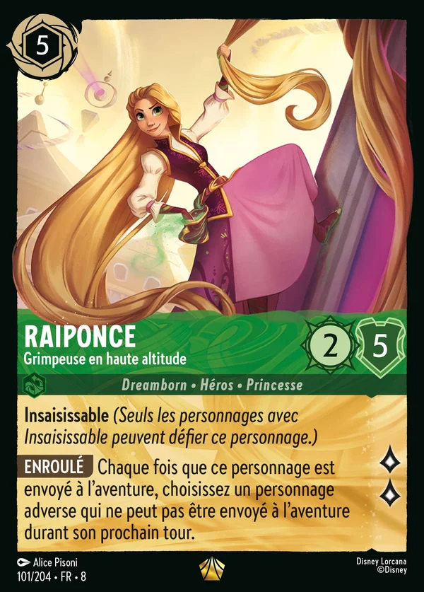 Raiponce - Grimpeuse en haute altitude — Disney Lorcana Personnage card from The Reign of Jafar