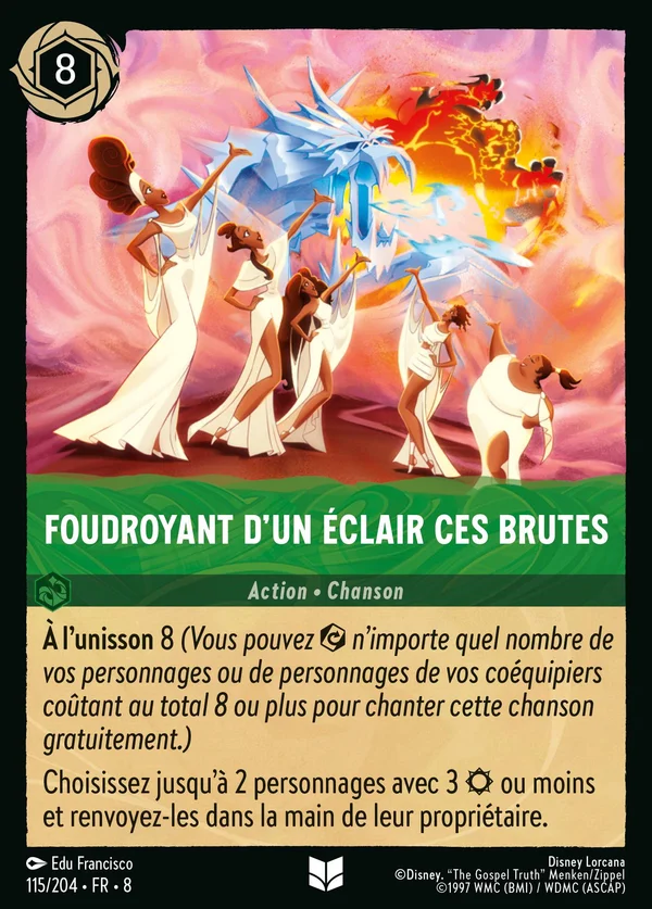 Foudroyant d'un éclair ces brutes — Disney Lorcana Action card from The Reign of Jafar