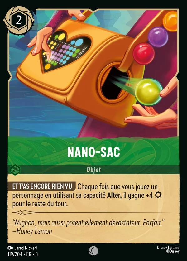 Nano-sac — Disney Lorcana Objet card from The Reign of Jafar