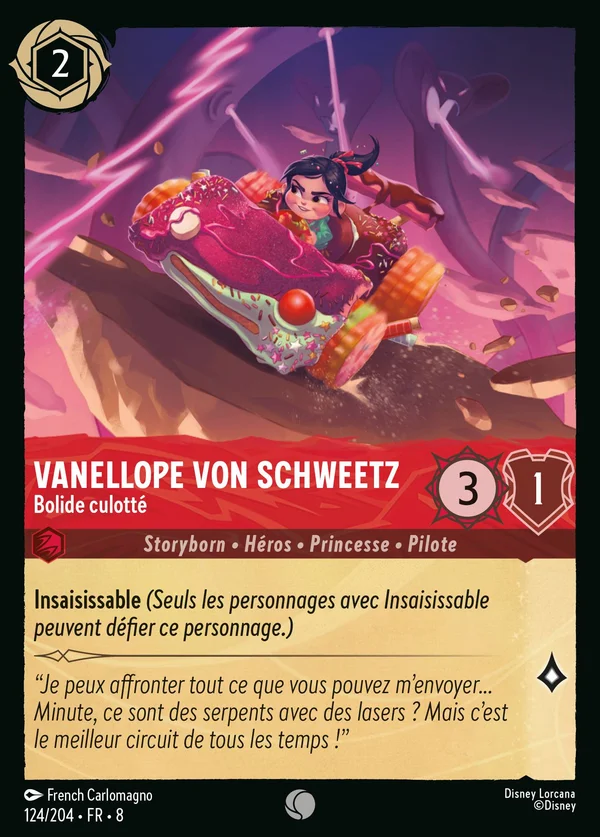 Vanellope von Schweetz - Bolide culotté — Disney Lorcana Personnage card from The Reign of Jafar
