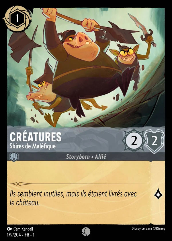 Créatures - Sbires de Maléfique — Disney Lorcana Personnage card from The First Chapter