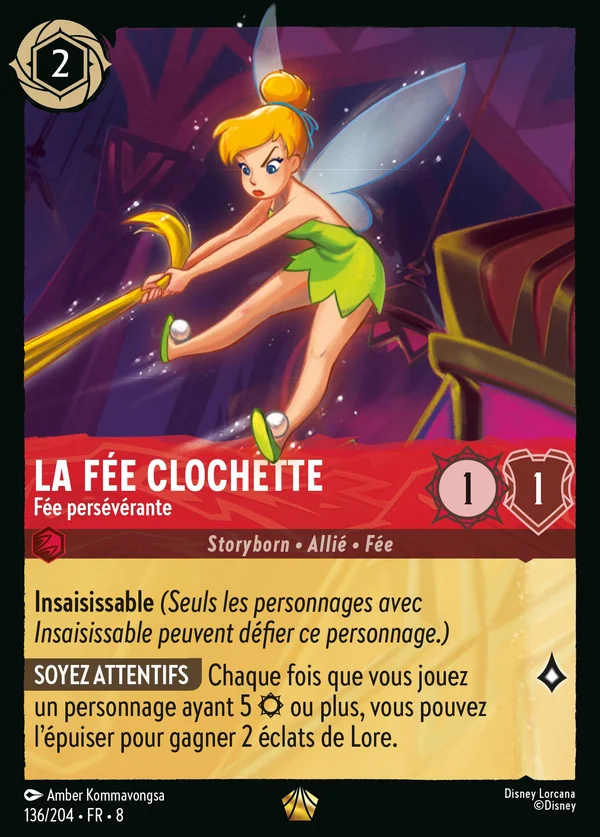 La Fée Clochette - Fée insistante — Disney Lorcana Personnage card from The Reign of Jafar