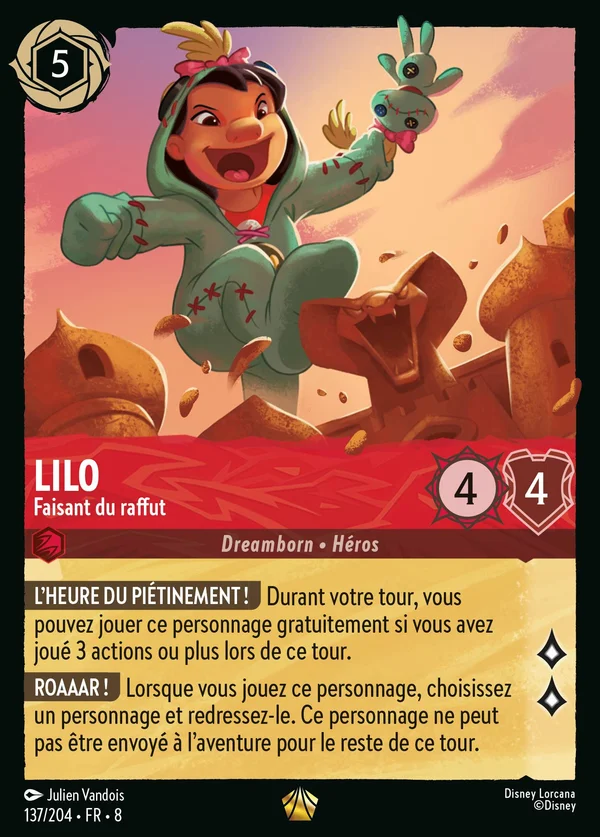 Lilo - Faisant du raffut — Disney Lorcana Personnage card from The Reign of Jafar