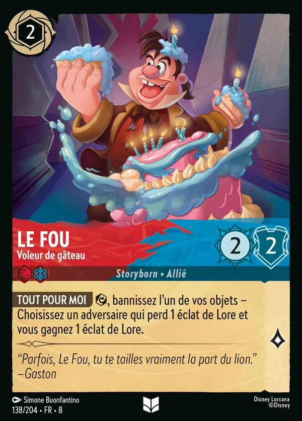 Le Fou - Voleur de gâteau — Disney Lorcana Personnage card from The Reign of Jafar