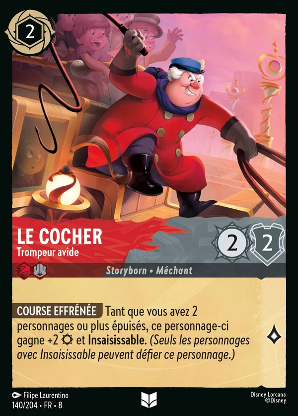 Le Cocher - Trompeur avide — Disney Lorcana Personnage card from The Reign of Jafar