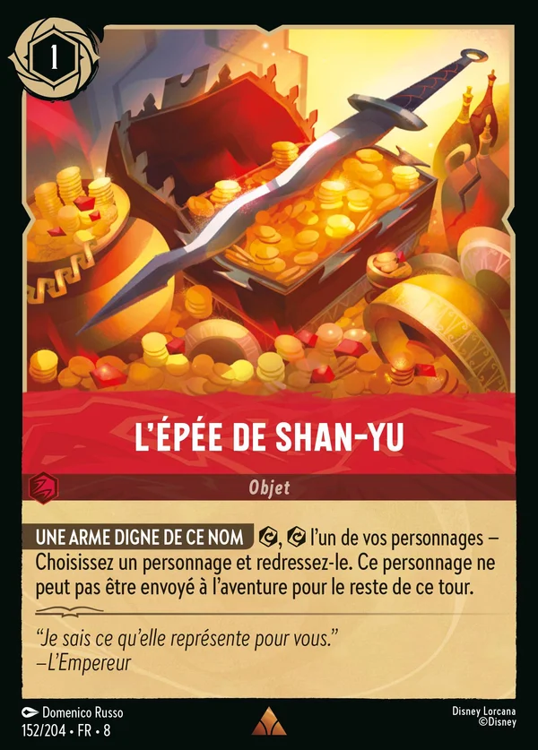 L'épée de Shan-Yu — Disney Lorcana Objet card from The Reign of Jafar