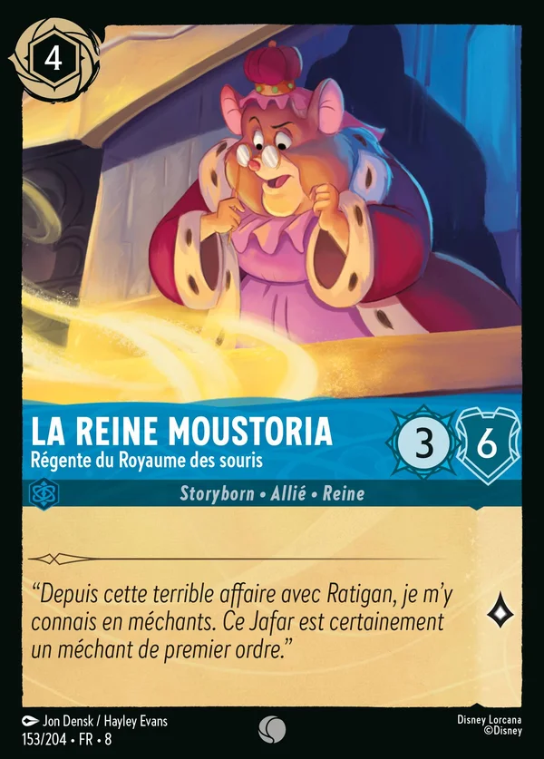 La Reine Moustoria - Régente du Royaume des souris — Disney Lorcana Personnage card from The Reign of Jafar