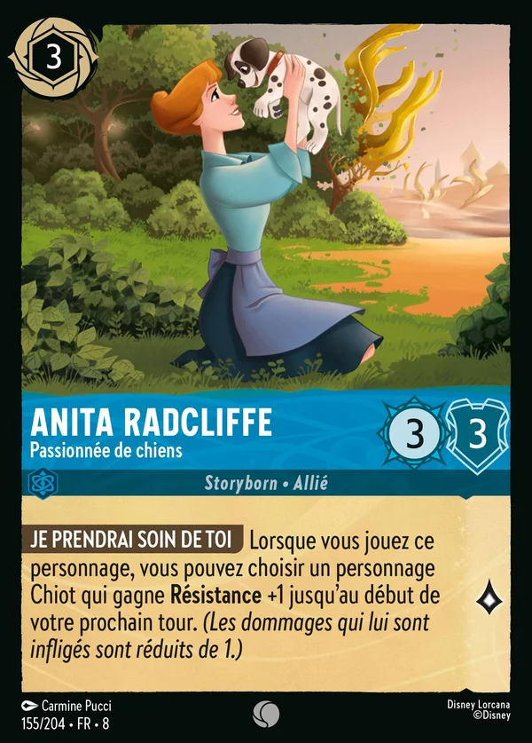 Anita Radcliffe - Passionnée de chiens — Disney Lorcana Personnage card from The Reign of Jafar
