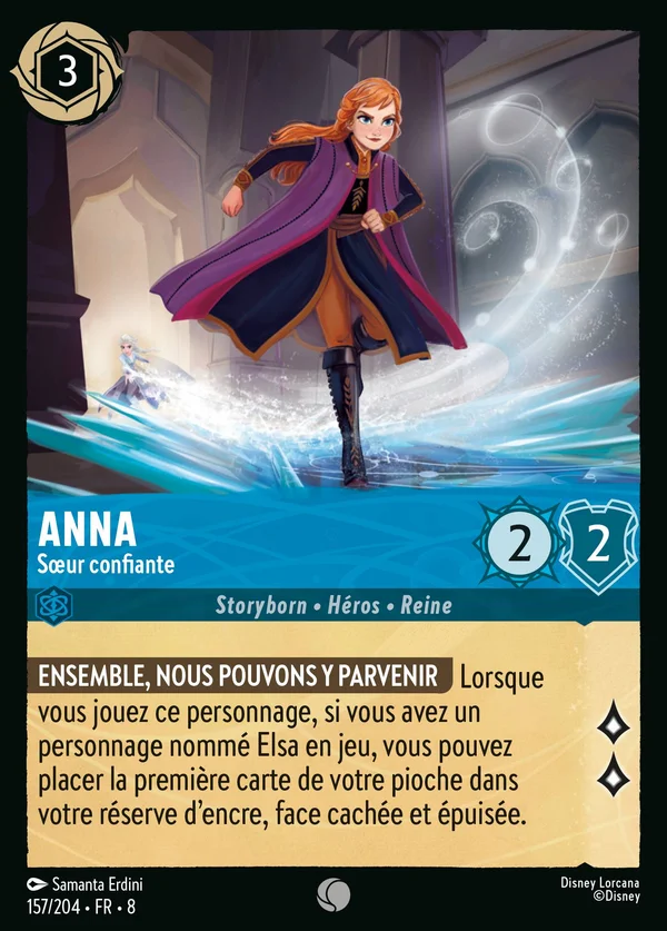 Anna - Sœur confiante — Disney Lorcana Personnage card from The Reign of Jafar