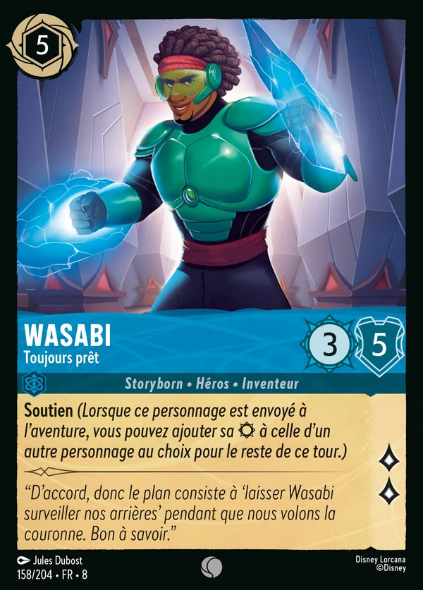 Wasabi - Toujours prêt — Disney Lorcana Personnage card from The Reign of Jafar