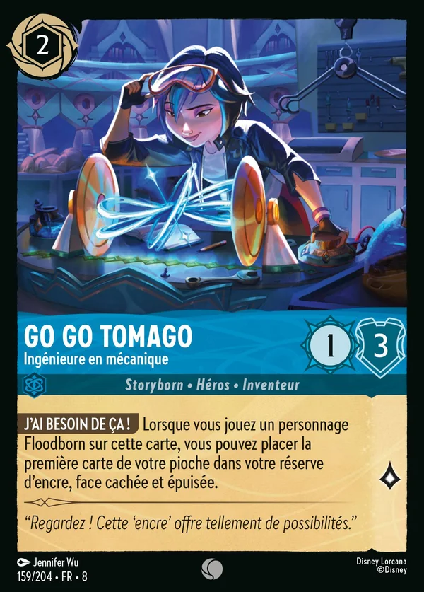 Go Go Tomago - Ingénieure en mécanique — Disney Lorcana Personnage card from The Reign of Jafar