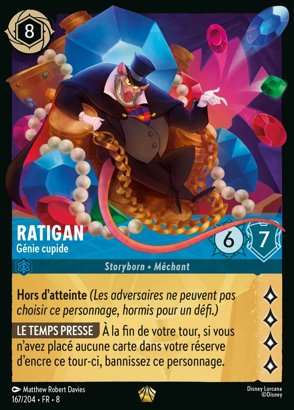 Ratigan - Génie cupide — Disney Lorcana Personnage card from The Reign of Jafar