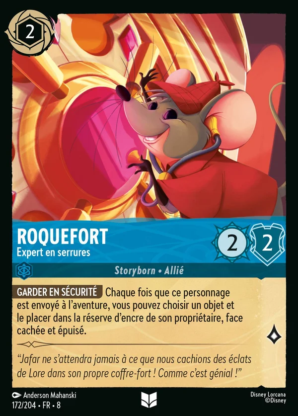 Roquefort - Expert en serrures — Disney Lorcana Personnage card from The Reign of Jafar