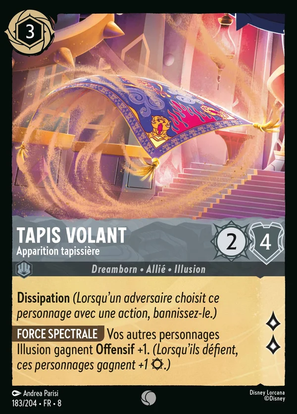 Tapis Volant - Apparition tapissière — Disney Lorcana Personnage card from The Reign of Jafar