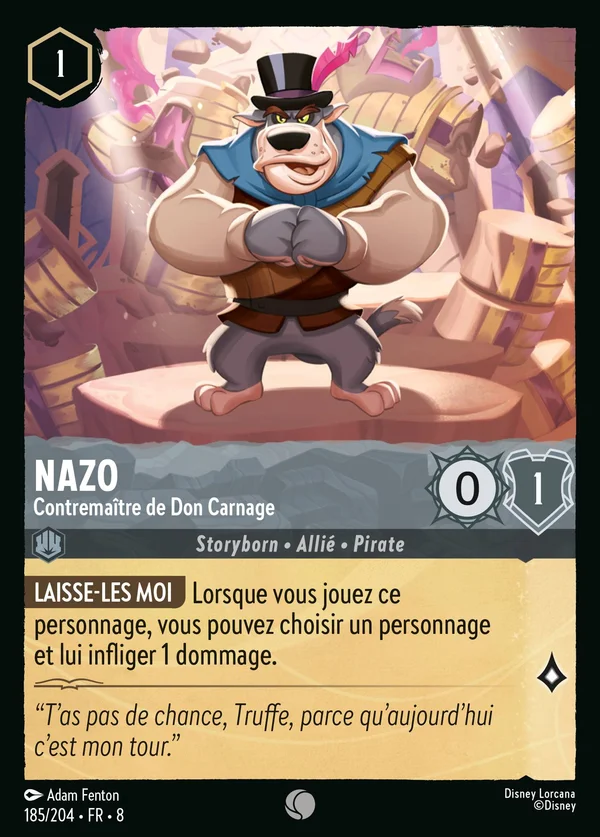 Nazo - Contremaître de Don Carnage — Disney Lorcana Personnage card from The Reign of Jafar