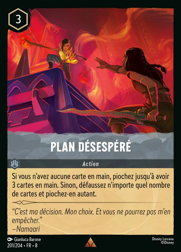 Plan désespéré — Disney Lorcana Action card from The Reign of Jafar