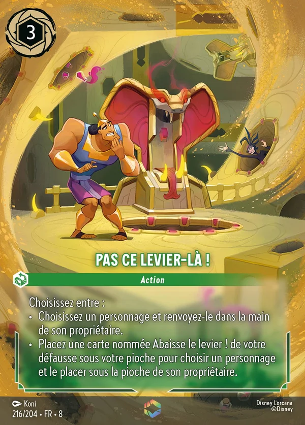 Pas ce levier-là ! — Disney Lorcana Action card from The Reign of Jafar