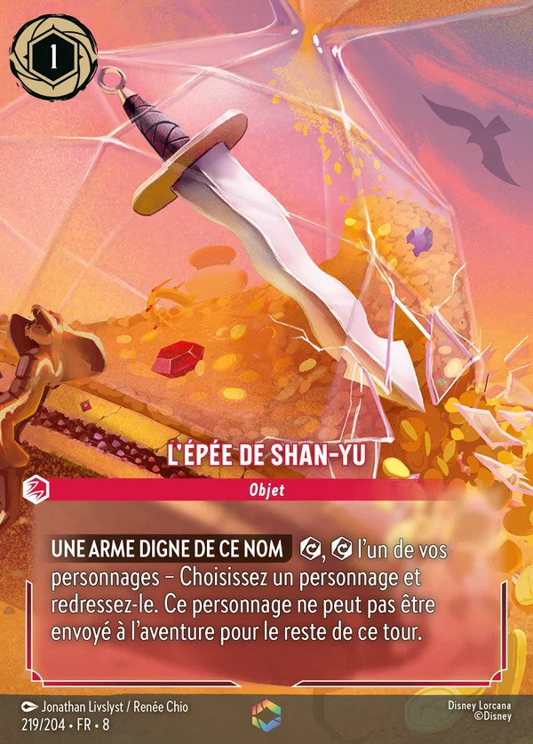 L'épée de Shan-Yu — Disney Lorcana Objet card from The Reign of Jafar