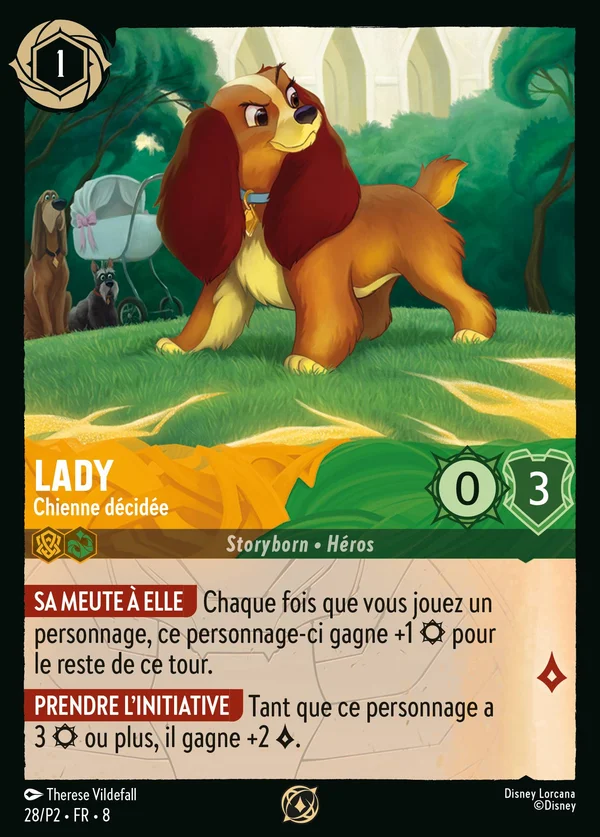 Lady - Chienne décidée — Disney Lorcana Personnage card from The Reign of Jafar