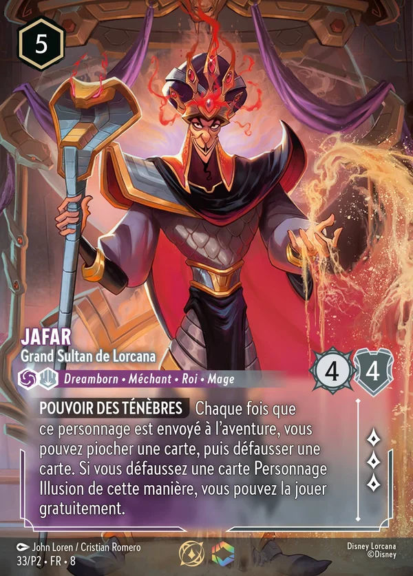 Jafar - Grand Sultan de Lorcana — Disney Lorcana Personnage card from The Reign of Jafar