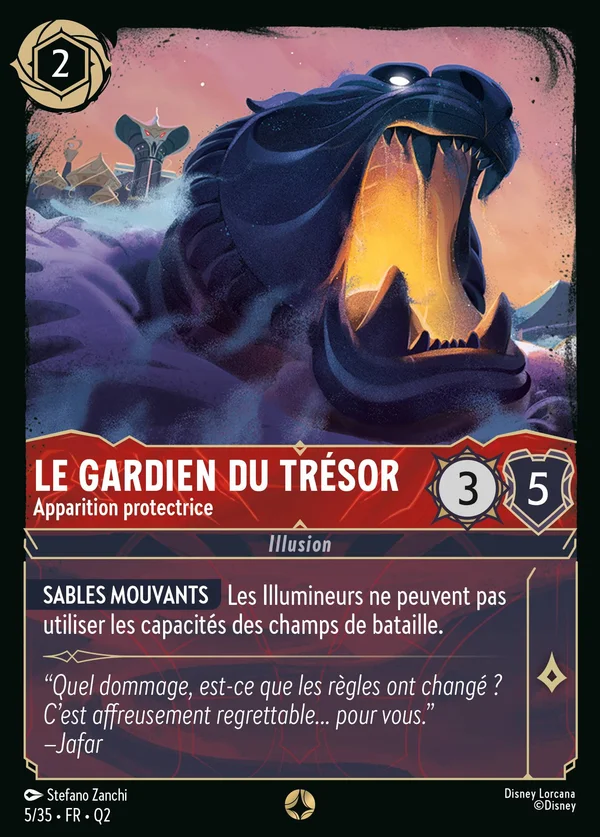 Le gardien du Trésor - Apparition protectrice — Disney Lorcana Personnage card from Illumineer's Quest: Palace Heist