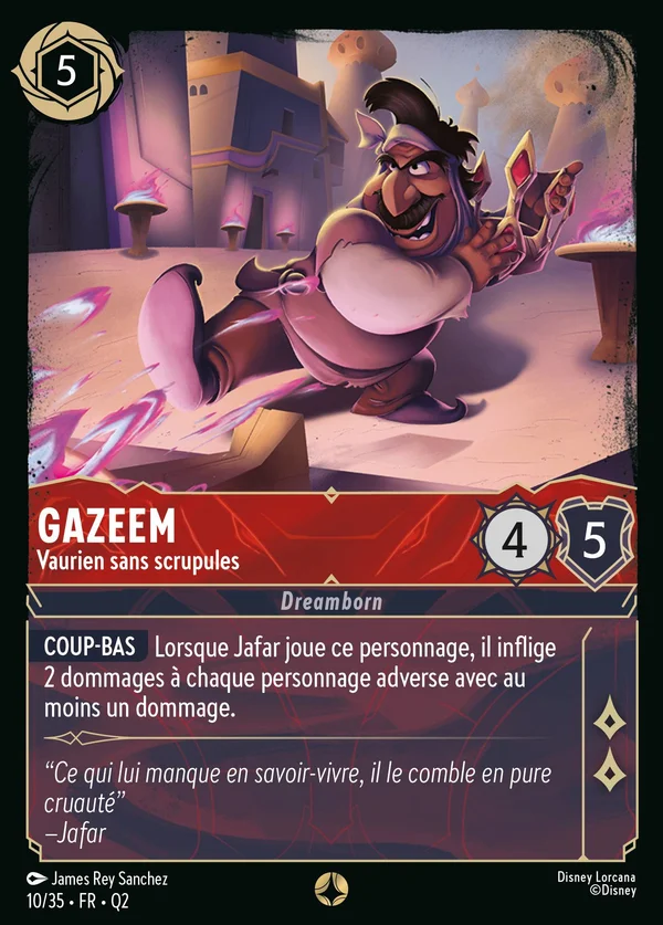 Gazeem - Vaurien sans scrupules — Disney Lorcana Personnage card from Illumineer's Quest: Palace Heist