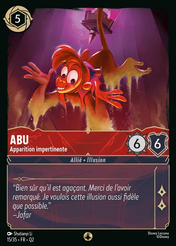 Abu - Apparition impertinente — Disney Lorcana Personnage card from Illumineer's Quest: Palace Heist