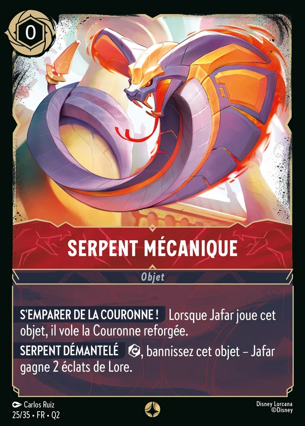 Serpent mécanique — Disney Lorcana Objet card from Illumineer's Quest: Palace Heist