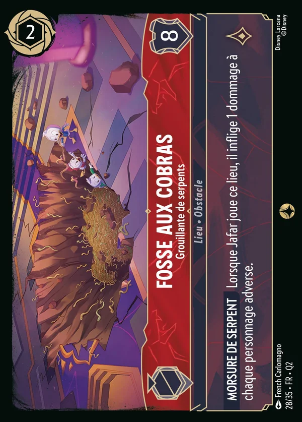 Fosse aux cobras - Grouillante de serpents — Disney Lorcana Lieu card from Illumineer's Quest: Palace Heist