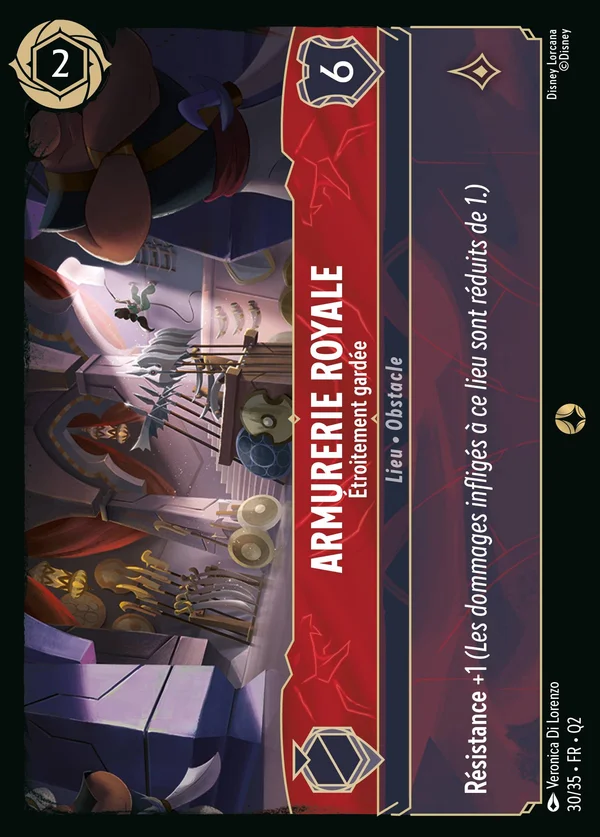 Armurerie royale - Étroitement gardée — Disney Lorcana Lieu card from Illumineer's Quest: Palace Heist