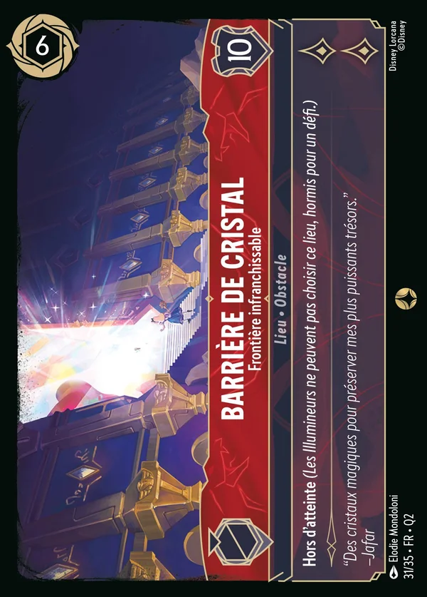 Barrière de cristal - Frontière infranchissable — Disney Lorcana Lieu card from Illumineer's Quest: Palace Heist