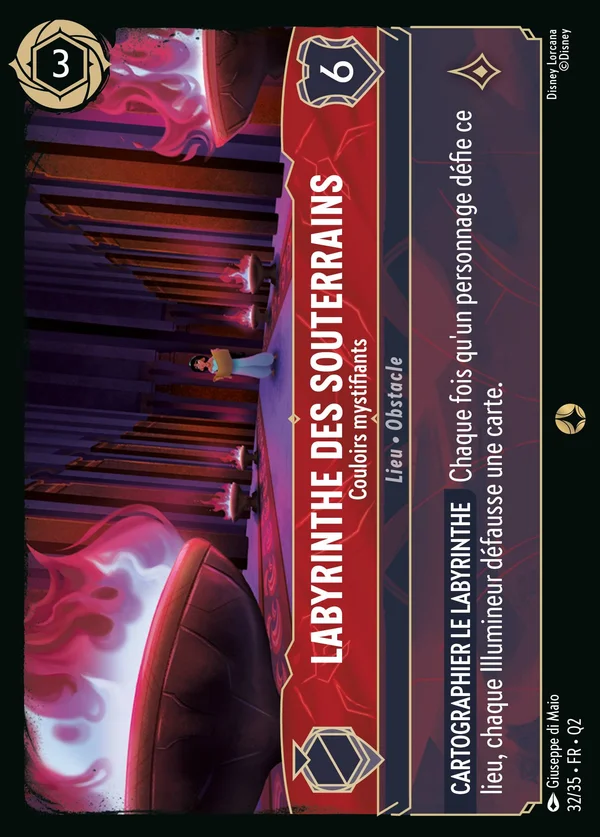 Labyrinthe des souterrains - Couloirs mystifiants — Disney Lorcana Lieu card from Illumineer's Quest: Palace Heist