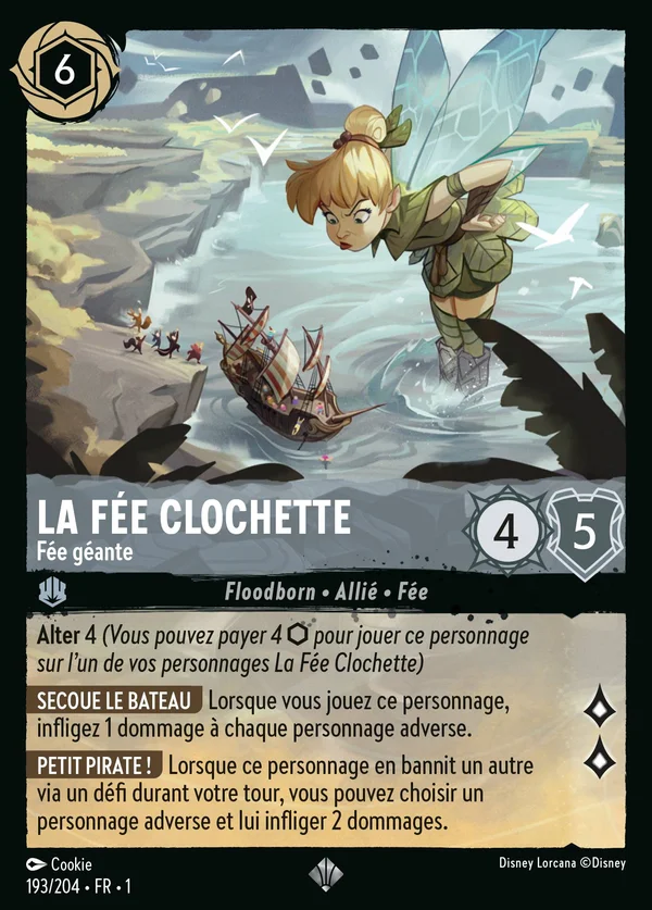 La Fée Clochette - Fée géante — Disney Lorcana Personnage card from The First Chapter