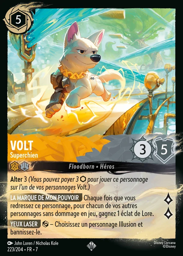 Volt - Superchien — Disney Lorcana Personnage card from Archazia's Island