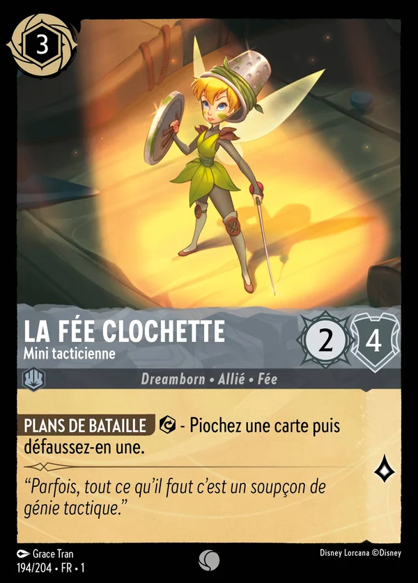 La Fée Clochette - Mini tacticienne — Disney Lorcana Personnage card from The First Chapter
