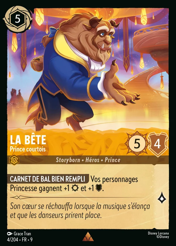 La Bête - Prince courtois — Disney Lorcana Personnage card from Fabled
