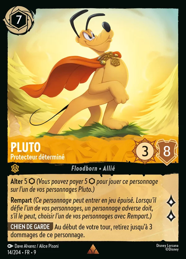 Pluto - Protecteur déterminé — Disney Lorcana Personnage card from Fabled